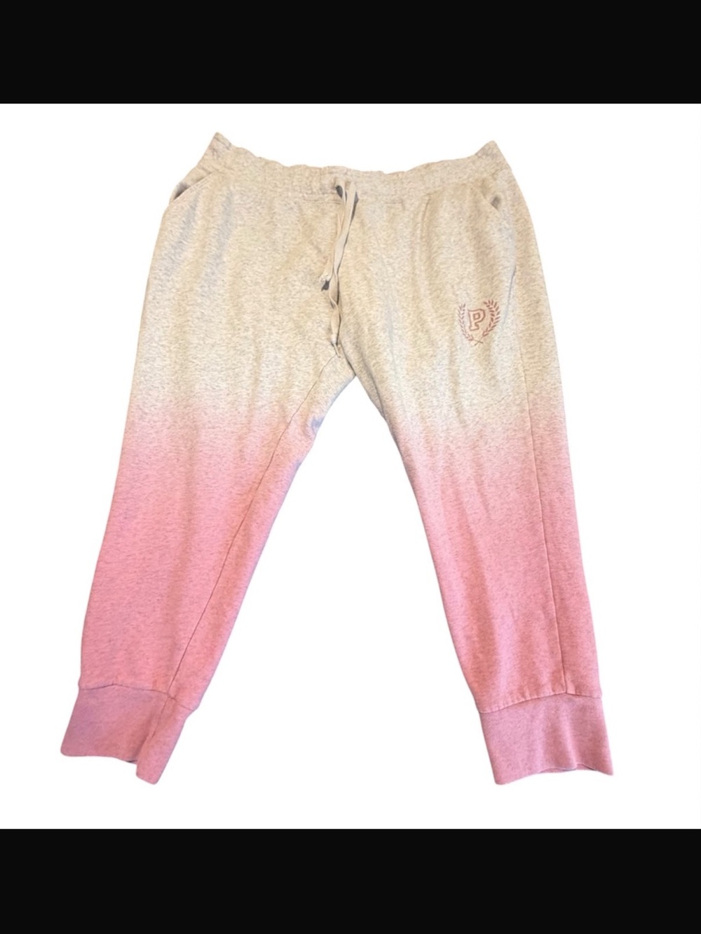 PINK Victoria's Secret Pink and Cream Ombre Jogger Sweatpants